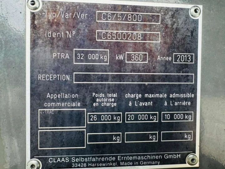 CLAAS LEXION 760 APS NAVIGATION HEDER V750 AVEC STOLEM VERS RZEPAKU, 2200 MTG N