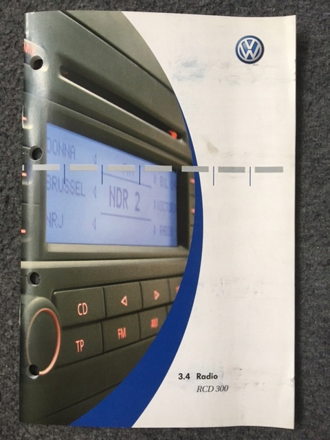 RADIO RCD 300 VW MANUAL MANTENIMIENTO GOLF TOURAN PL 