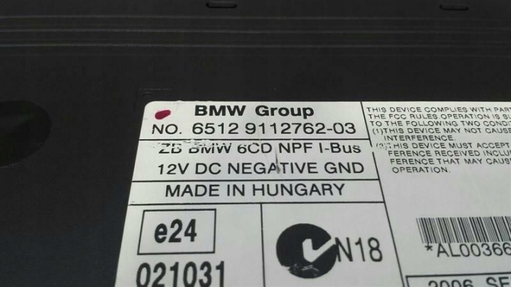 CHANGEUR CD BMW Z4 E85 E86 9112762 CHANGEUR CD