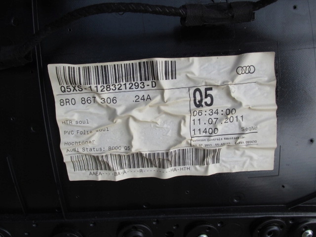 AUDI Q5 I 8R CARDAN GARNITURE PORTES ARRIÈRE 8R0867305 8R0867306