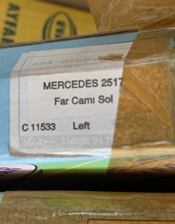 VERRE PHARES DROIT MERCEDES MK, NG, SK 08.73-09.96
