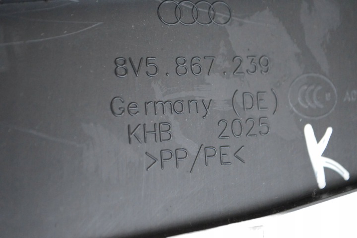 AUDI A3 S3 8V 2016 GAUCHE CÔTÉ PROTECTION INFÉRIEURE MONTANTS B