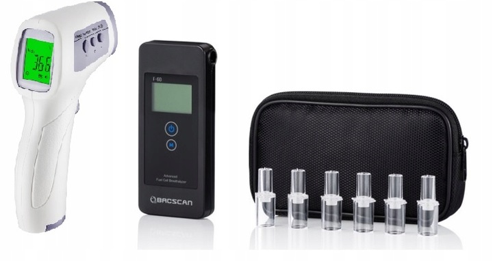 BREATHALYZER BACSCAN F-60,USTNIK, COVER + THERMO 