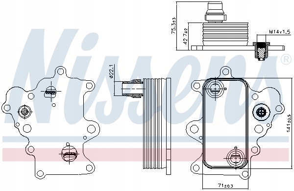 NISSENS 90885 RADIATEUR HUILES HUILE MOTEUR