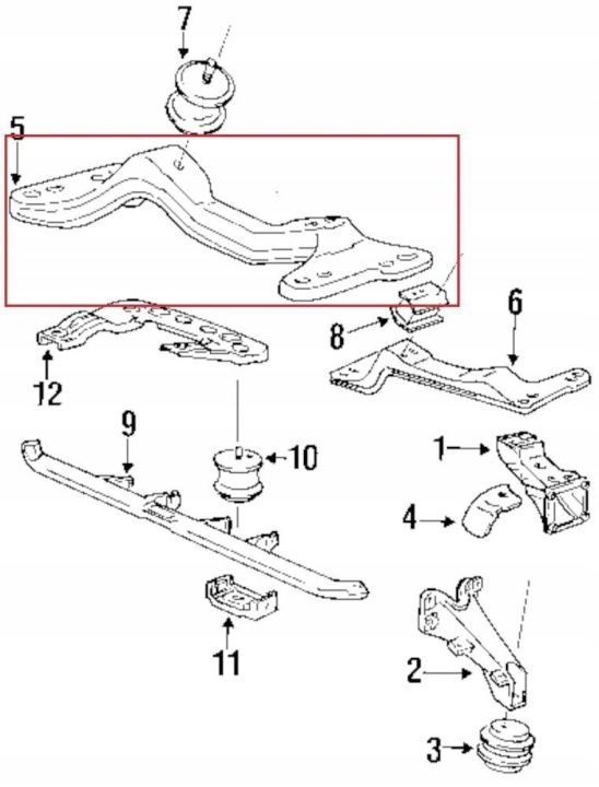 BMW 3 E36 1.8IS GEARBOX CARRIER MANUEL SUPPORT 23701136498 OEM