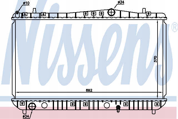 NISSENS 61664 RADIATEUR SYSTÈME REFROIDISSEMENT MOTEUR