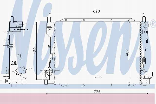 RADIATEUR MOTEUR CONVIENT VERS JAGUAR S-TYPE II 2.5-4.2 01.99-12.08
