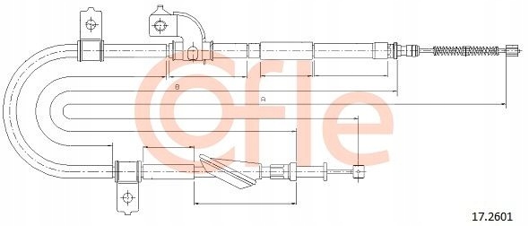 CABLE FRENOS DE MANO 17.2601 COFLE 
