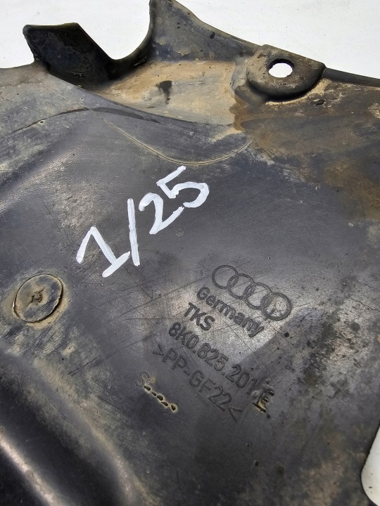 PROTECTION PLAQUE CHÂSSIS GAUCHE AUDI A4 B8 8K0825201E