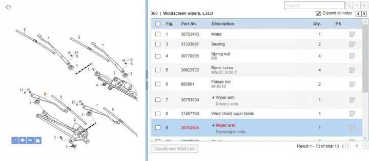 BRAS BRAS DE SUSPENSION ESSUIE-GLACES AVANT EUROPE 30753505 VOLVO V60 10-13