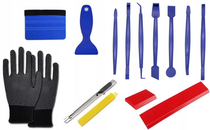 13SZT KIT OUTILS RAKLI VERS APLIKACJI FOLII OKLEJANIA