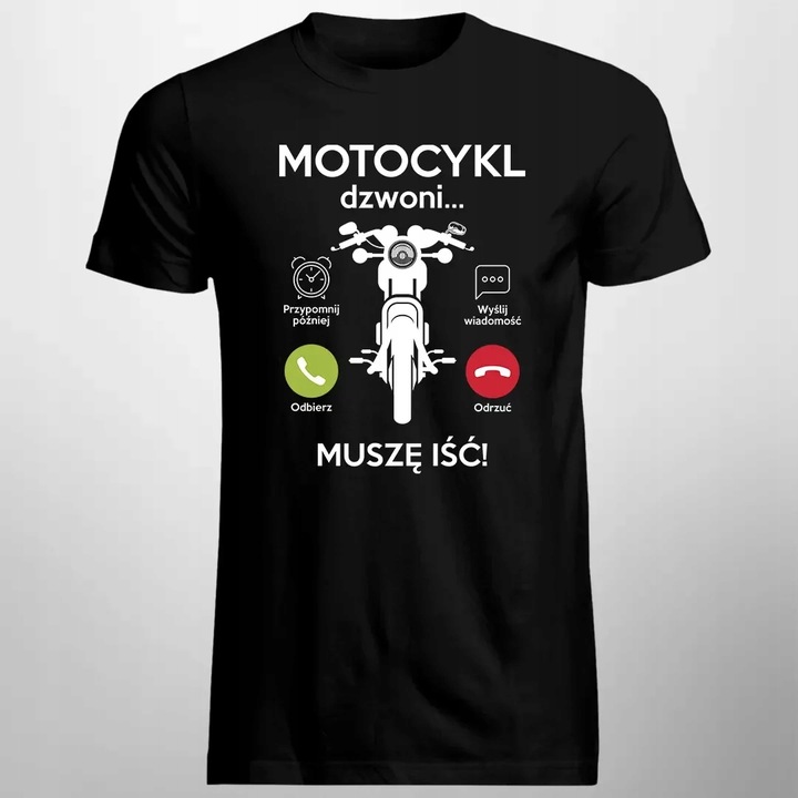 MOTOCICLETA DZWONI KOSZULKA PARA MOTOCYKLISTY 