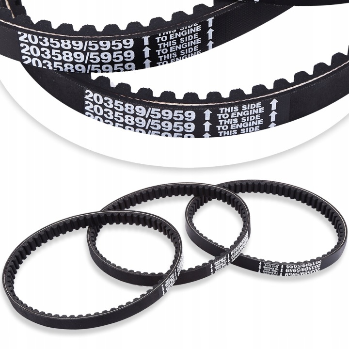 3 X COURROIES ENGRENAGES VERS GOKARTOW 30 SERII GO KART 5959, 203589 22X1X1,9 CM