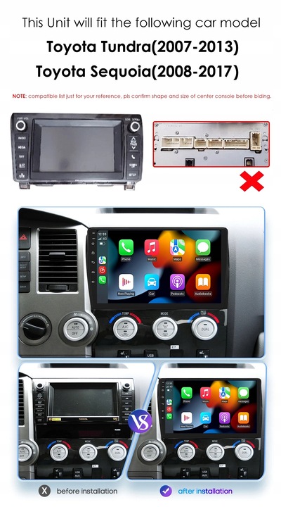 RADIO DE AUTOMÓVIL TOYOTA TUNDRA XK50 2007-201 