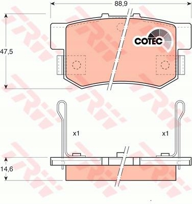 TRW PADS BRAKE HONDA REAR ACCORD photo 10 - milautoparts-fr.ukrlive.com