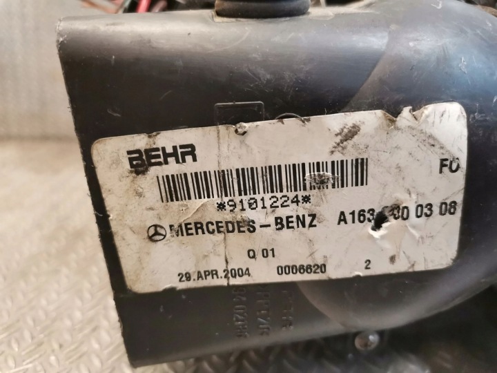 MERCEDES-BENZ ML W163 VENTILATEUR CONDUIT D'AIR VENTILATEUR