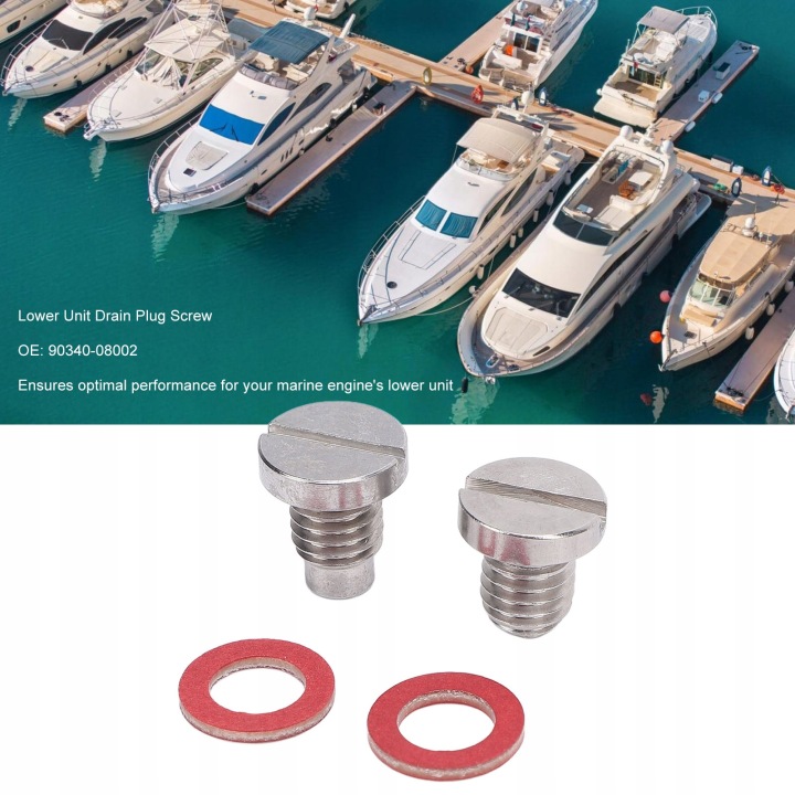 KIT VIS BOUCHONS SPUSTOWEGO HORS-BORD ACIER INOXYDABLE 90340-08002 POUR 5HP VERS 300HP