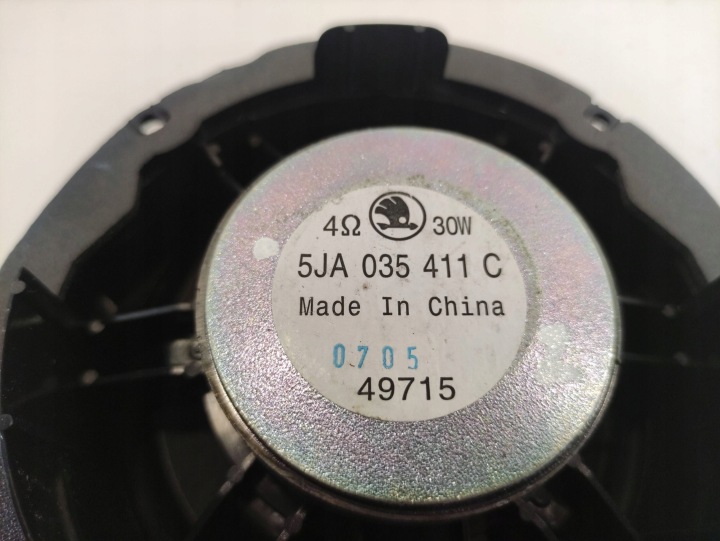 SKODA FABIA 5J0 HAUT-PARLEUR PORTES DROIT ARRIÈRE 5J0035411C