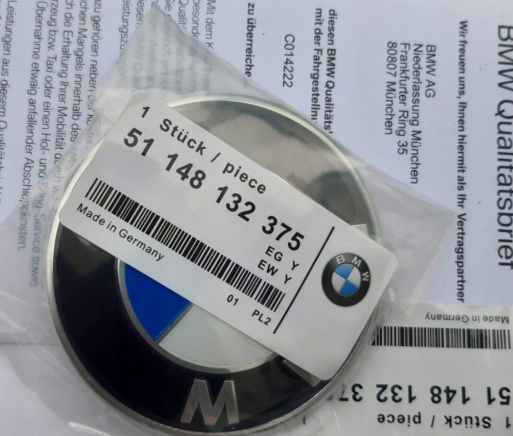 EMBLEMA BMW 82MM INSIGNIA E87 E81 E46 E60 E61 E90 E91 E36 X1 E84 X3 E83 X5 