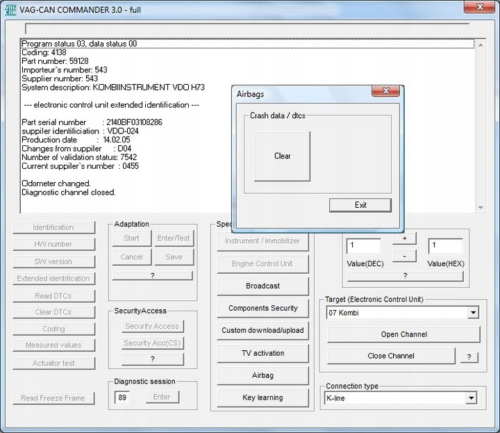 INTERFEJS VAG SÚPER COMMANDER 2.9 K+CAN+TP | 89-09 