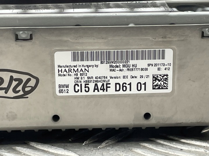 BMW OE 5A4FD61 3' G20 G21 MODULE CONTRÔLEUR NAVIGATION RADIO