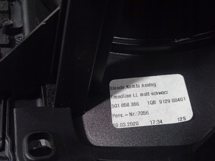 VW PASSAT B8 2.0 TDI TABLEAU DE BORD COMPTEUR EUROPE 3G0920741F
