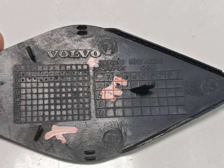 VOLVO S90 II 2 BOUCHON CROCHET PARE-CHOCS ARRIÈRE 31383298