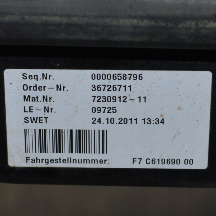 BMW 6 F12 F13 2013 TOIT