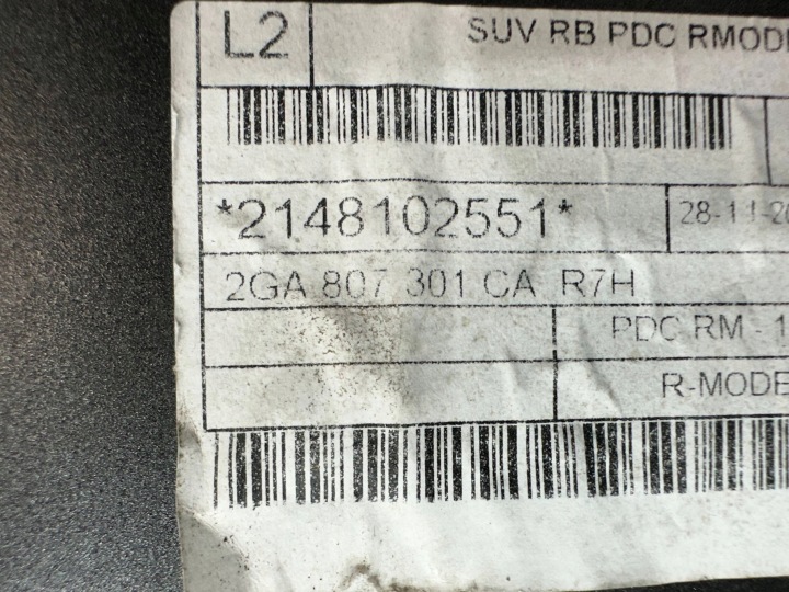 PARE-CHOCS ARRIÈRE ARRIÈRE VOLKSWAGEN T-ROC R 17-21 2GA807301CA