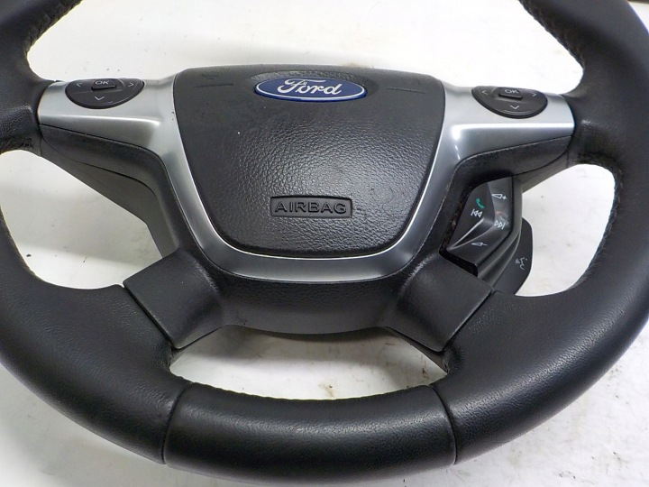 FORD C-MAX II CMAX MK2 FOCUS III MK3 VOLANT CUIR AIRBAG COUSSIN