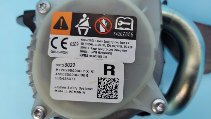OPEL INSIGNIA B 21R CEINTURE DE SÉCURITÉ DROIT ARRIÈRE 39133022