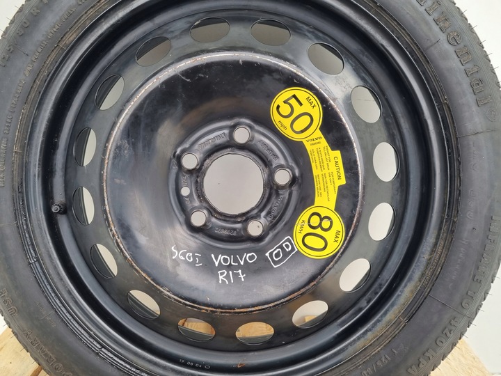 VOLVO S80 I V70 II S60 I RUEDA RUEDA DE RECAMBIO RUEDA DE RECAMBIO 125/80 R17 9209872 