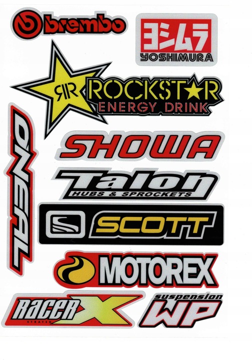 PEGATINAS AL MOTOR MOTOCICLETA ROCKSTAR SCOTT MOTOREX 