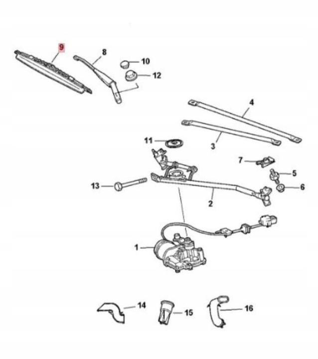 SOPORTE ESCOBILLAS CHRYSLER CROSSFIRE 07-08 ZASO 