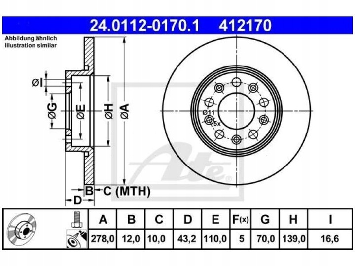 DISCOS PARTE TRASERA ALFA ROMEO GIULIETTA 1.4-2.0 10-20 159 1.8-2.2 05-11 