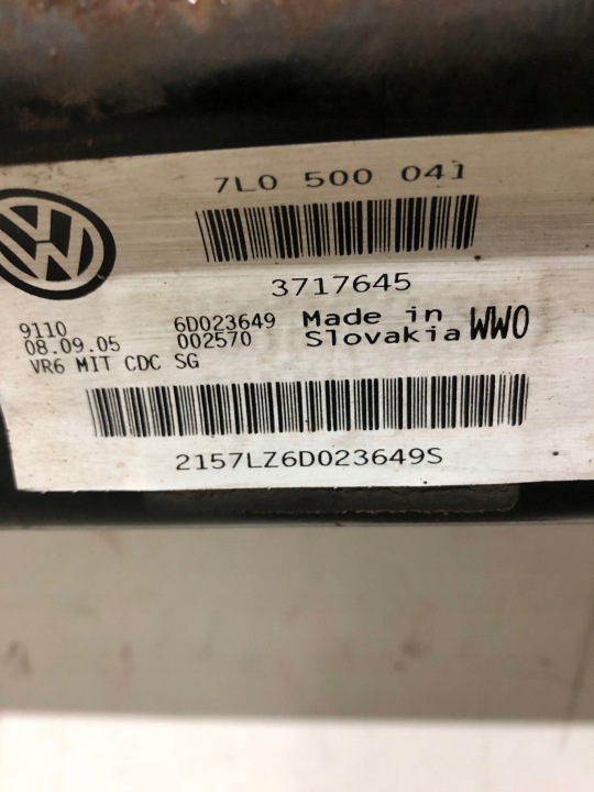 2006 VOLKSWAGEN TOUAREG I CHÂSSIS ARRIÈRE 7L0500041