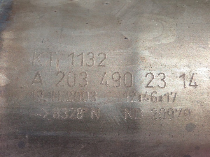 CATALYSEUR COMPLET MERCEDES C W203 2,2 CDI 2034902314