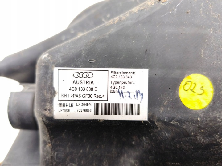 AUDI A6 ALLROAD C7 2013 CHÂSSIS FILTRE AIR 4G0133843