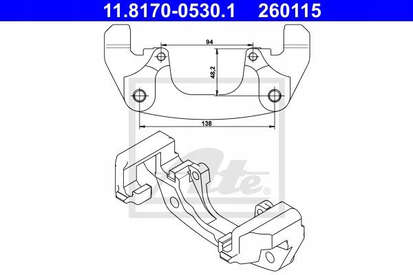 MOCOWANIE, CALIPER BRAKE ATE 11.8170-0530.1 