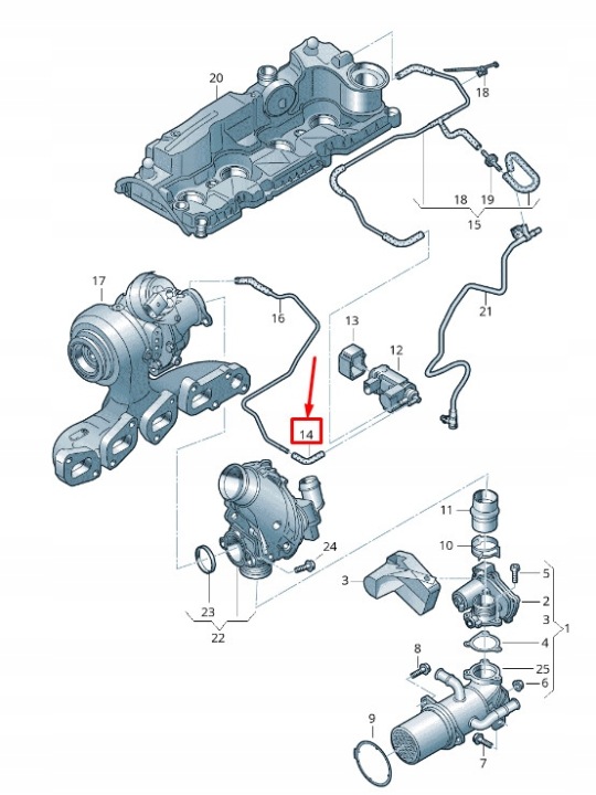 NEU AUDI Q5 FY DRUCKWANDLER STEUERLEITUNG 04L131552AP