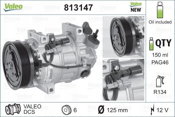 COMPRESOR DE ACONDICIONADOR RENAULT LAGUNA 07- VAL813147 