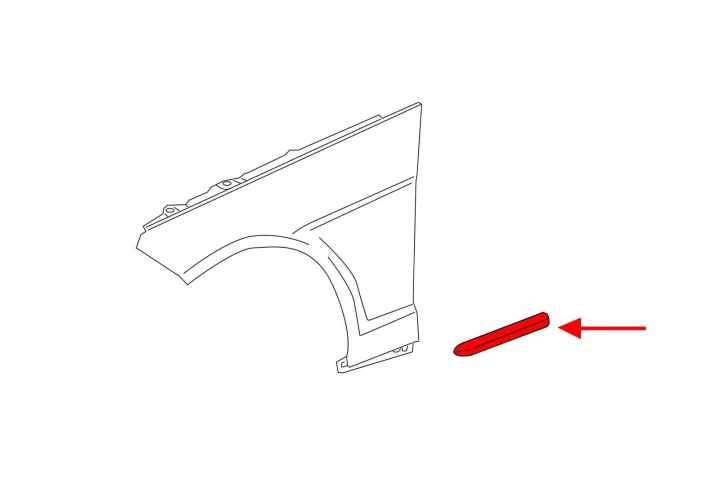 MERCEDES AVEC W221 MOULURE GARDE-BOUE GAUCHE A2216903980