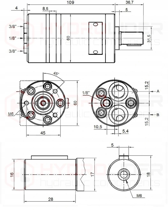 VARIKLIS HIDRAULINIS MM 20 C 20L 1000OBR M+S nuotrauka 5