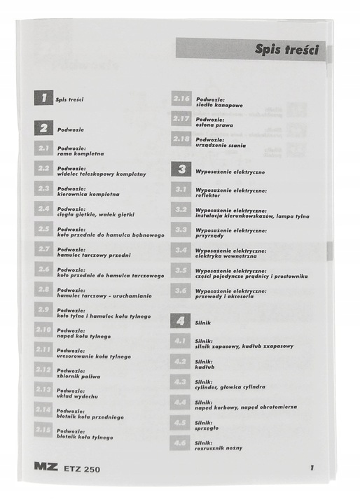 LIBRO MANTENIMIENTO KATALOG PIEZAS DE REPUESTO MZ ETZ 250 