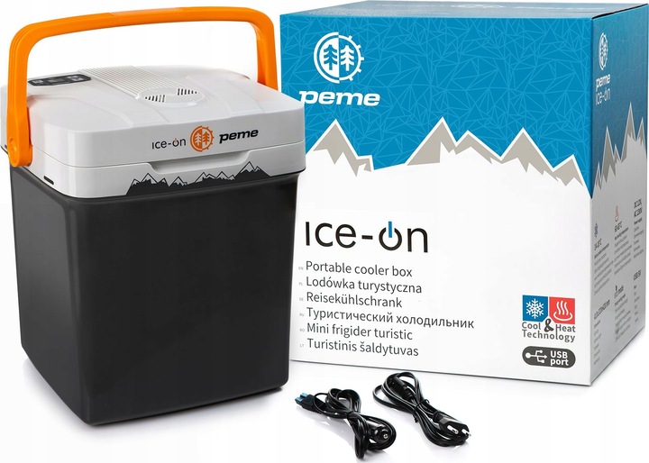 REFRIGERADOR TURÍSTICA ICE-ON 27 DE AUTOMÓVIL FUNCIÓN CALEFACCIÓN 12V 230V USB PEME 