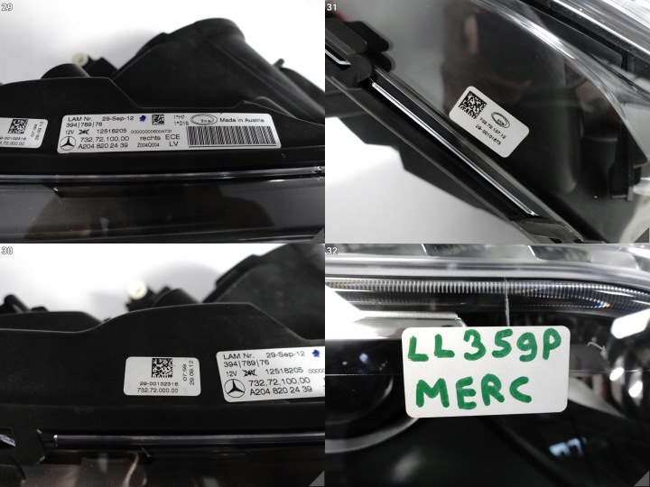 MERCEDES GLK X204 12-15 LIFT MOPF ILS XÉNON LED PHARE DROITE AVANT EUROPE