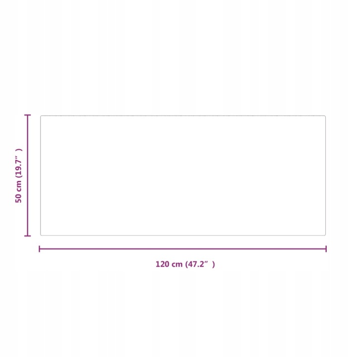 VIDAXL PANNEAU KOMINKOWY, VERRE PROSTOKATNY, 120X50 CM