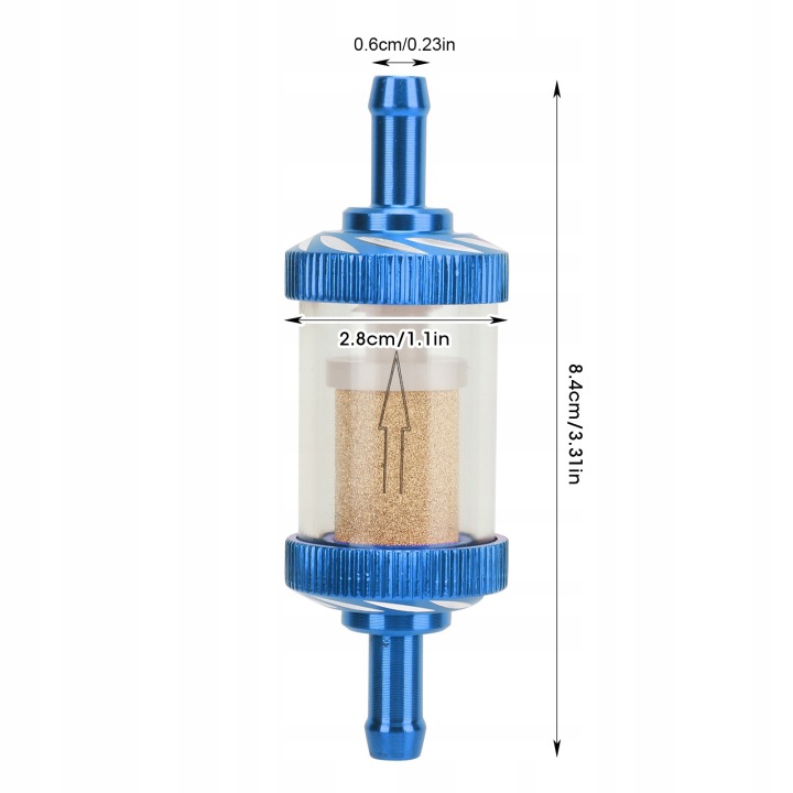 FILTRE CARBURANTS UNIVERSEL BEZPOSREDNI SUBSTITUT VERS MOTOCYCLETTES À SREDNICY 6 MM