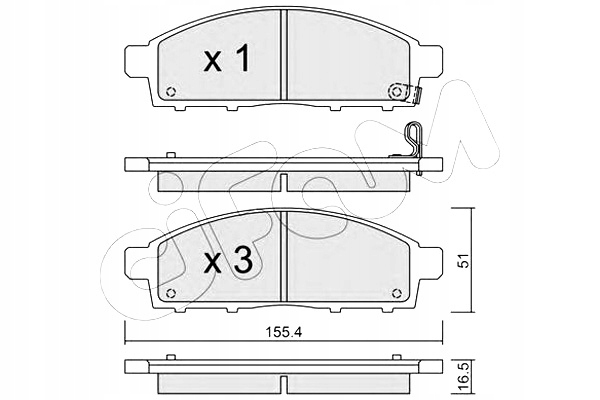 TRINKELĖS STABDŽIŲ MITSUBISHI L200 06- 2.5DI-D CIFAM nuotrauka 2