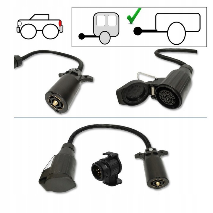 ADAPTADOR ADAPTADOR ELEKTRYKI DE BARRA DE REMOLQUE HOL. AUT EE.UU. PARA FORD ESCAPE 08-12 